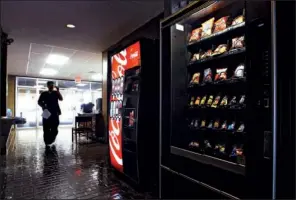  ?? Arkansas Democrat-gazette/stephen B. THORNTON ?? The foods in some vending machines, like these seen Saturday inside the North Little Rock Community Center, will be on the City Council agenda Monday.