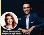  ??  ?? Meyer Swanepoel en Margot van Wyk (inlas).