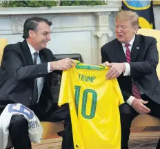  ?? |GETTY ?? Jair Bolsonaro y Donald Trump se reunieron el martes en la Casa Blanca.