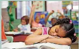  ?? [THINKSTOCK PHOTO] ?? Kids need eight to nine hours of sleep daily — and it’s better to get that at home than during class.