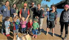  ??  ?? Beach Haven Playcentre Outdoor Explorers who took part in last year’s Great Community Clean Up.