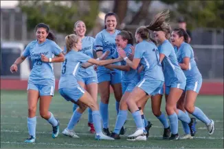  ?? Cory Rubin/The Signal (See additional photos on signalscv.com) ?? The Saugus girls soccer team returned to the postseason in 2018-19 after a five-year playoff drought.