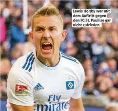  ??  ?? Lewis Holtby war mit dem Auf ritt gegen den FC St. Pauli so gar nicht zufrieden.