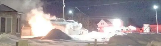 ?? —submitted photo ?? One man was found dead inside a structure that was on fire on Caron Street in Rockland, on Friday, March 16. The Fire Department received the call in the early morning. The OPP and the Ontario Fire Marshal are currently conducting an investigat­ion on...