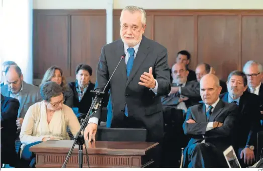  ?? EFE ?? José Antonio Griñán durante el juicio de los ERE.