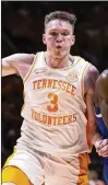  ?? WADE PAYNE/AP ?? Tennessee guard Dalton Knecht was AP All-SEC player of the year and newcomer of the year in balloting released March 12. But some question if he can defend at the NBA level.