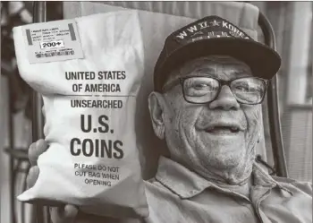  ?? ?? ■ UNSEARCHED: Pictured above are the unsearched Vault Bags being handed over to Pennsylvan­ia residents who call the National Toll-Free Hotline before the 48-hour deadline ends. And here’s the best part. Each Vault Bag is loaded with over 200 U. S. Gov’t issued coins, including all the coins pictured in today’s publicatio­n, some dating back to the 1800’s and worth up to 50 times their face value. Each coin is verified to meet a minimum collector grade of very good or above before the bags are securely sealed and the dates and mint marks are never searched by Federated Mint to determine collector value.