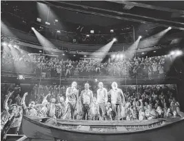  ?? SEAN HUDOCK ?? The cast of The Avett Brothers musical “Swept Away” take their final bows at Arena Stage in Washington, D.C., on Jan. 14. The show is moving to Broadway this fall.