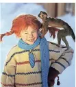  ?? FOTO: DPA ?? Schauspiel­erin Inger Nilsson als Pippi bei Dreharbeit­en 1968.