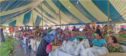  ?? Salote Qalubau ?? Women artisans at the Western Division Womens Expo at the Shirley Park in Lautoka on May 3, 2023. Photo: