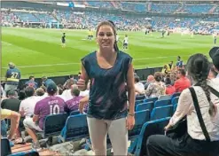  ??  ?? UN SUEÑO. Oriana Altuve conoció el Bernabéu en el Madrid-Espanyol.