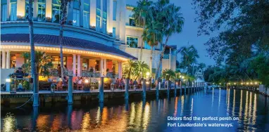  ??  ?? Brew Urban Café in Fort Lauderdale’s FATVillage arts district Diners find the perfect perch on Fort Lauderdale’s waterways.