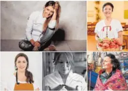  ??  ?? De izquierda a derecha y de arriba a abajo, Lucía Freitas, Celia Florián, Narda Lepes, Leo Espinosa y Najat Kaanache