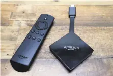  ?? Elaine Thompson / Associated Press 2017 ?? The Amazon Fire TV streaming device and others like it are able to track the viewing habits of users.