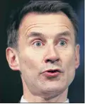  ??  ?? WARNED: Jeremy Hunt