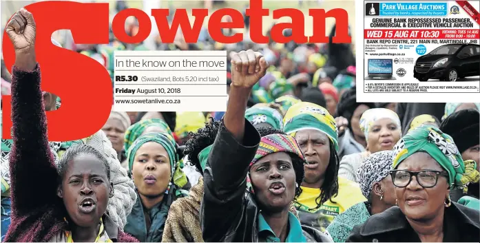  ?? /SANDILE NDLOVU ?? Women give the Black Power salute during a march to the seat of power, the Union Buildings in Pretoria, yesterday to mark Women's Day.