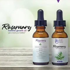  ??  ?? ORGANIC: Rosemary hairline growth oil