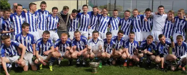  ??  ?? The Good Counsel (New Ross) squad after their All-Ireland Junior ‘A’ final win against St. Brendan’s (Killarney) in Clonmel on April 28, 2015.