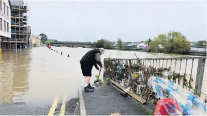  ?? Picture: Adrian White ?? Financial help could be available for Carmarthen­shire businesses affected by Storm Callum.