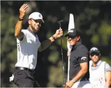  ?? D. Ross Cameron / Special to The Chronicle 2019 ?? Stephen Curry partnered with Phil Mickelson ( right) in 2019, but they’ll be opponents for an upcoming charity match.