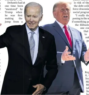  ?? ?? US President Joe Biden (left) and Former US President Donald J. Trump (right). Photo: Michael Reynolds and Cristobal Herrera-Ulashkevic/EPA-EFE