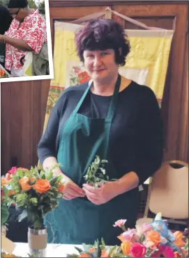  ??  ?? Pick of the bunch: Ursula Stone working on her flower displays and (above) helping out at a plastic bottle gardening activity in Tottenham