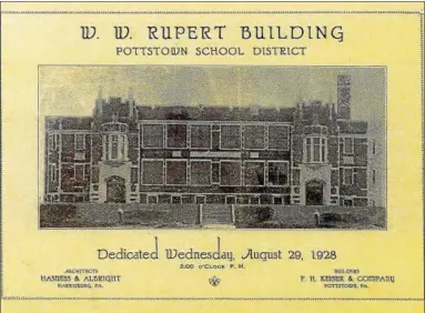  ?? SUBMITTED PHOTO ?? The original program for the dedication of Rupert School in 1928.