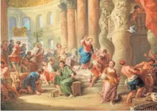  ?? ABC ?? «Jesús arroja a los mercaderes del Templo», cuadro de Giovanni Paolo Panini en el Museo del Prado