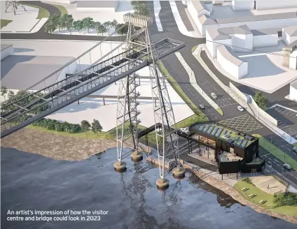  ??  ?? An artist’s impression of how the visitor centre and bridge could look in 2023