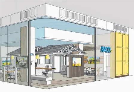  ?? Picture: SUPPLIED ?? NEW DESIGN: A sketch of the RACQ branch that will open at Willows Shopping Centre on March 18.