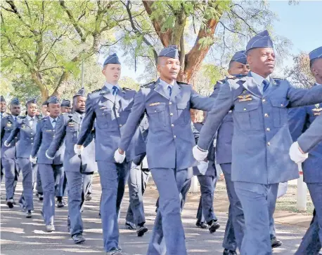  ?? | JACQUES ?? THE SAAF commission parade took place yesterday to celebrate candidate officers who underwent training in various fields, including leadership, management and officershi­p. NAUDE African News Agency (ANA)