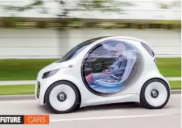  ?? — AP ?? The self-driving concept car of Daimler known as the smart vision EQ fort will be presented at the Frankfurt Internatio­nal Motor Show on Tuesday. CARS