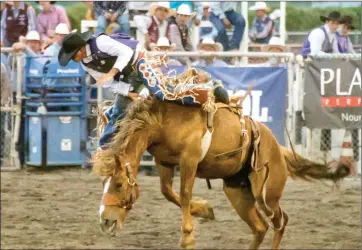  ?? Photo by Bob Rice ?? In July 2023, the Bishop Area Chamber of Commerce announced the California High School Rodeo Championsh­ips would continue to call Bishop its home. The event draws hundreds of families, friends and supporters of high school rodeo stars throughout the state to the area, providing not only rodeo thrills at the Eastern Sierra Tri-County Fairground­s but an economic shot in the arm for the region.