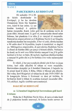  ??  ?? Partition du Grand Kurdistan dans le manuel d’histoire de lycée du niveau 3 (16/17 ans)