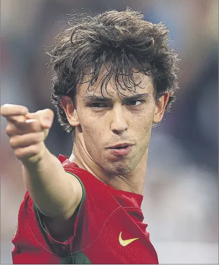  ?? Foto: GETTY ?? Joao Félix, celebrando su gol con Portugal, en el partido inaugural del Mundial de Qatar.