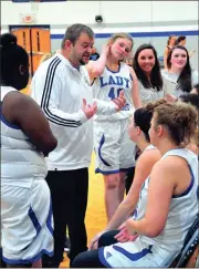  ?? File-FRANK CROWE / For the Calhoun TImes ?? Matt Swanson took over as interim head coach for the Gordon Central girls in early January and was named to the permanent role last week.