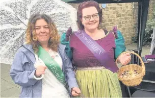  ??  ?? ●● Stall holders and visitors loved dressing up at Haslingden’s Victorian Craft Fair in April