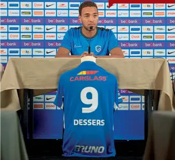  ??  ?? New signing…Dessers signed for Genk at the end of June