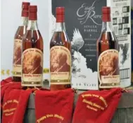  ?? TIMOTHY D. EASLEY/THE ASSOCIATED PRESS ?? Recovered bottles of Pappy Van Winkle bourbon.