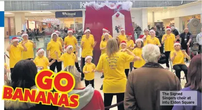  ??  ?? The Signed Singers choir at intu Eldon Square