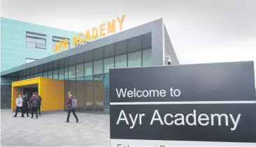  ??  ?? Higher aim But council say pass rates for schools like Ayr Academy, above, don’t paint full picture