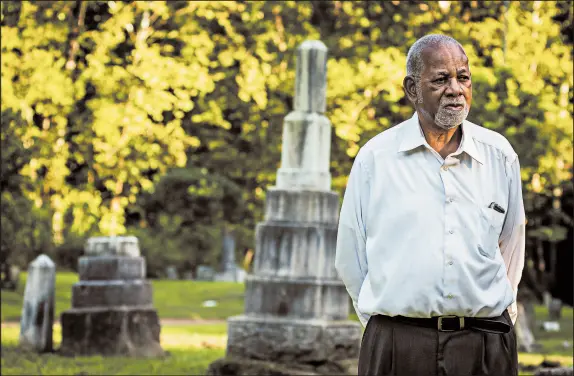  ?? TIMOTHY IVY/THE NEW YORK TIMES ?? The Rev. Leroy Williams, who at 76 looks after the 36-acre Magnolia Cemetery, worries about what will happen when he is gone.