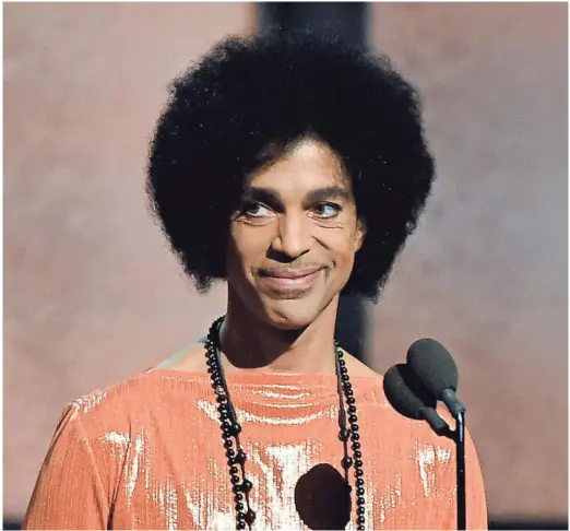  ?? FILE/INVISION/AP ?? Minnesota’s Congressio­nal delegation introduced a resolution to posthumous­ly award the Congressio­nal Gold Medal to pop superstar Prince, citing his “indelible mark on Minnesota and American culture.”