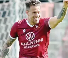  ?? LAPRESSE ?? German Denis, 39 anni, attaccante della Reggina