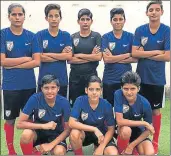  ?? HT PHOTO ?? Eight girls from village Sadalpur, Hisar, in Indian jersey.