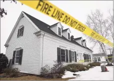  ?? Brian A. Pounds / Hearst Connecticu­t Media ?? Fire line tape surrounds the Roxbury Ambulance building, site of an arson investigat­ion at 27 North Street in Roxbury. Suspect Richard White, of Torrington, is in the custody of Pennsylvan­ia State Police.