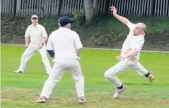  ??  ?? Chris Tudor flies in the slips during Runcorn second XI’s clash with Port Sunlight.