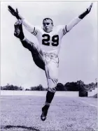  ?? AJC FILE ?? Pepper Rodgers was a quarterbac­k and kicker for the Jackets from 1951-53. In the 1953 Sugar Bowl, he threw a touchdown pass, kicked a field goal and three extra points.