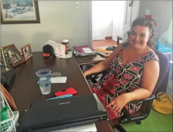  ?? PEG DEGRASSA — DIGITAL FIRST MEDIA ?? Lorie Ackerman, director of Family Promise of Delaware County, sits at her desk in her office, located at the former Our Lady of Charity Convent in Brookhaven. Family Promise, which works hand-in-hand with a network of local churches, serves as an...