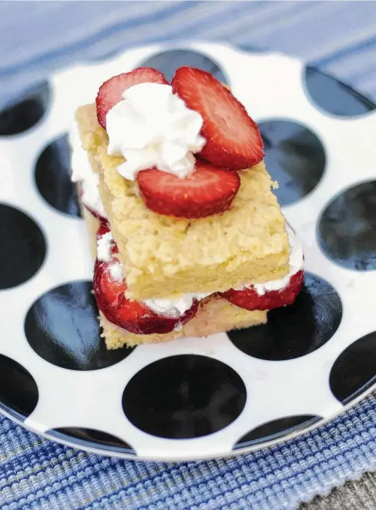  ?? Paul Stephen / Staff ?? Classic Strawberry Shortcake gets a much-needed upgrade with a simple recipe for homemade shortcake. It’s especially tasty now while the local fruit is plentiful.